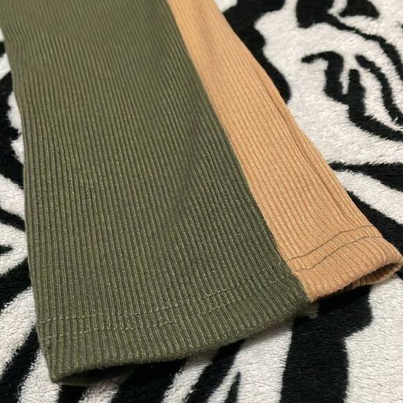 Soleboy race car green two toned jumper ribbed criss cross body suit size large - Picture 7 of 13